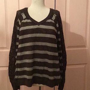 M+M STRIPE OVERSIZED SWEATER